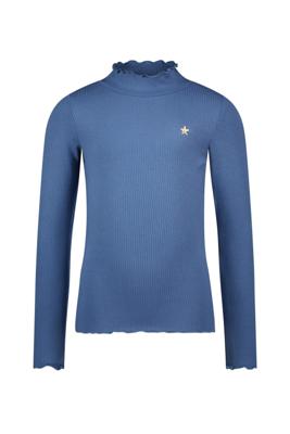 Like Flo winter t-shirt meisjes - blauw - Eef - rib - col