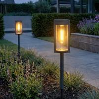 Solar priklamp nero - met grondspies - tijdloos design