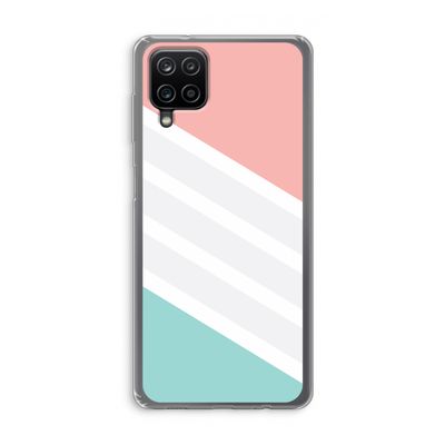 Strepen pastel: Samsung Galaxy A12 Transparant Hoesje