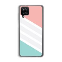 Strepen pastel: Samsung Galaxy A12 Transparant Hoesje