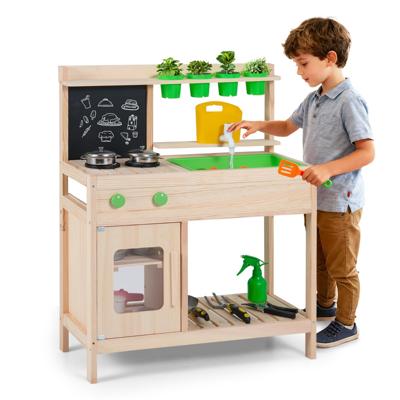 Kinderkeuken van Modder Imitatiekeuken met Schoolbord Houten Buitenspeelgoed