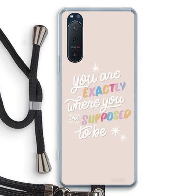 Right Place: Sony Xperia 5 II Transparant Hoesje met koord