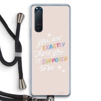 Right Place: Sony Xperia 5 II Transparant Hoesje met koord