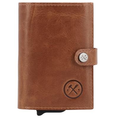Hide & Stitches Portemonnee Porto met Safety Wallet RFID Bruin