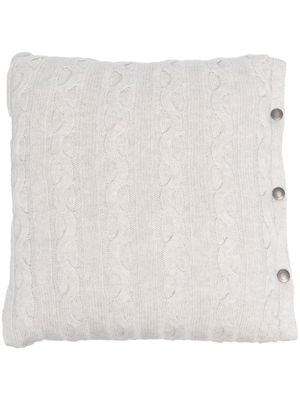 Brunello Cucinelli coussin en maille torsadée - Gris