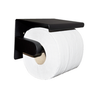 Sub Brush toiletrolhouder, mat zwart - thumbnail