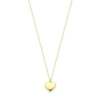 14k Geelgouden Collier met Hartje - Verstelbare Draaglengtes 42-45 cm