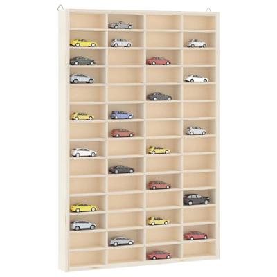 Houten verzamelvitrine met 56 vakken 40x4,5x60 cm