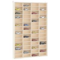 Houten verzamelvitrine met 56 vakken 40x4,5x60 cm