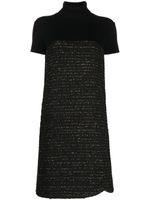 Paule Ka robe en tweed à coupe courte - Noir