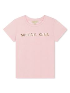 Michael Kors Kids t-shirt en coton à logo imprimé - Rose