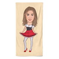 Cartoon Handdoek Tiroler Woman - Pillow Buddies
