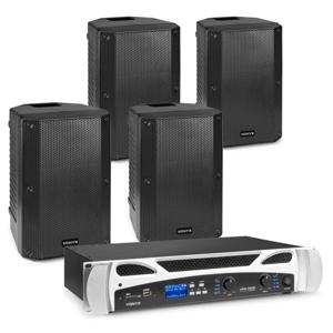 Vonyx set met 4x VSA10P passieve speakers en versterker - Bluetooth -