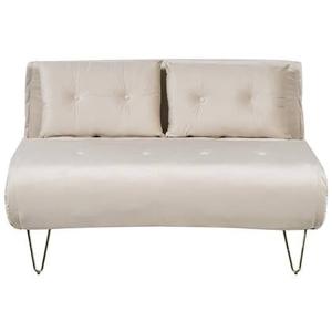 Beliani - VESTFOLD - Slaapbank 2-zits - Beige - Fluweel