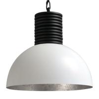 Masterlight Stoere witte hanglampIndustria 40cm wit met oudzilver - 2198-06-37-R-K