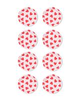 HEMA Gebaksbordjes ⌀15.5cm papier hartjes - 8 stuks (rood)