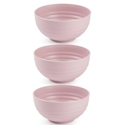 Plasticforte Kommetjes / schaaltjes - 6x - dessert / ontbijt - kunststof - D13 cm - roze
