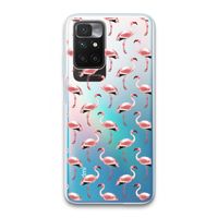 Flamingoprint groen: Xiaomi Redmi 10 Transparant Hoesje