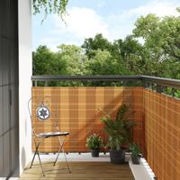 VidaXL Balkonscherm 400x80 cm poly rattan lichtbruin VidaXL Balkonscherm 400x80 cm poly rattan lichtbruin