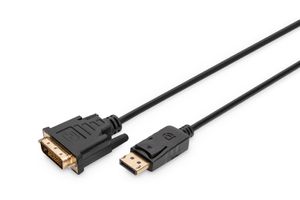 Digitus AK-340306-030-S DisplayPort-kabel DisplayPort / DVI Adapterkabel DisplayPort-stekker, DVI-D 24+1-polige stekker 3.00 m Zwart