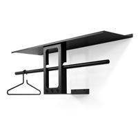 Spinder Design Luno Small 70 wandkapstok - zwart