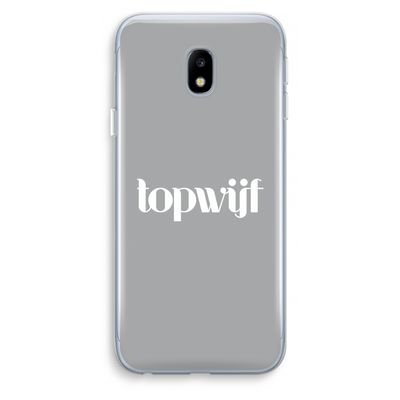 Topwijf Grijs Wit: Samsung Galaxy J3 (2017) Transparant Hoesje