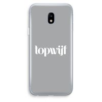 Topwijf Grijs Wit: Samsung Galaxy J3 (2017) Transparant Hoesje