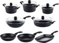 Westinghouse Pannenset Black Marble - inductie en alle andere warmtebronnen - 8 Delig