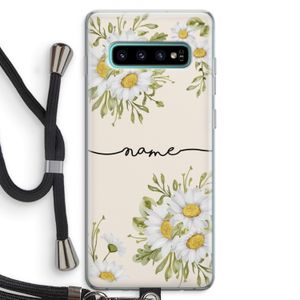 Daisies: Samsung Galaxy S10 Plus Transparant Hoesje met koord