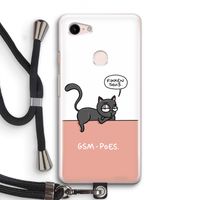 GSM poes: Pixel 3 Transparant Hoesje met koord