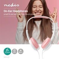 Nedis Bedrade On-ear Koptelefoon | 3,5 mm | 1.20 m | 82 dB | Roze | 1 stuks - HPWD4200PK HPWD4200PK - thumbnail