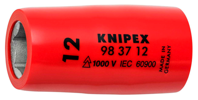 Knipex Steeksleutelinzetstuk voor zeskantschroeven | Binnenvierkant 3/8" | Lengte 44 mm - 98 37 12