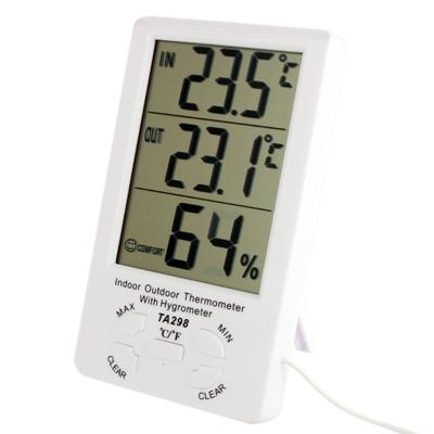 TA298 digitale LCD-vochtigheid/hygrometer en thermometer met extra sensor kabel