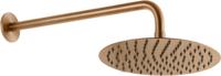 Qisani Flow hoofddouche Ø25cm met douche-arm copper Qisani Flow hoofddouche Ø25cm met douche-arm copper