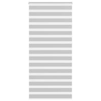 VidaXL Zebra rolgordijn 115x230 cm stofbreedte 110,9 cm lichtgrijs