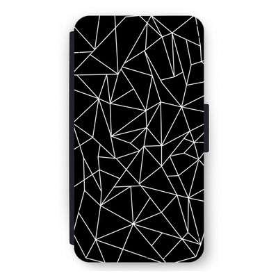 Geometrische lijnen wit: iPhone 12 mini Flip Hoesje