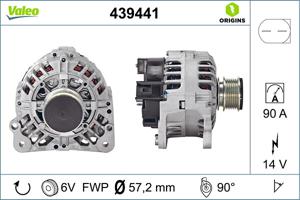 Dynamo / Alternator NEW ORIGINAL PART VALEO, Spanning (Volt)14V, u.a. für VW, Seat, Audi, Ford, Skoda