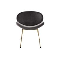 Stoel DKD Home Decor Zwart Gouden Polyester Metaal 62 x 58 x 73 cm