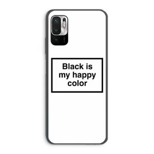 Black is my happy color: Xiaomi Redmi Note 10 5G Transparant Hoesje