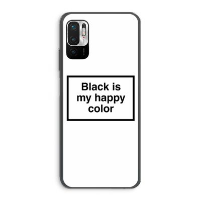 Black is my happy color: Xiaomi Redmi Note 10 5G Transparant Hoesje