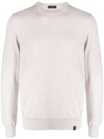 Fay pull en maille fine à col rond - Gris