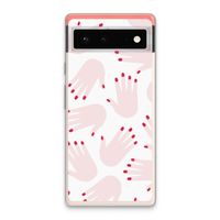 Hands pink: Google Pixel 6 Transparant Hoesje