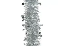 Guirlande Lametta Ster 270cm Ø10cm Zilver