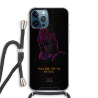 Praying For My Haters: iPhone 12 Pro Max Transparant Hoesje met koord