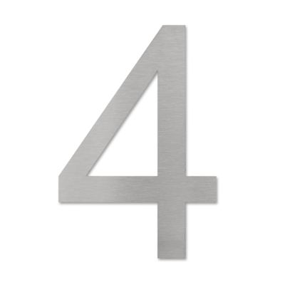 LIROdesign - Huisnummer RVS XL - Nr. 4 LIROdesign - Huisnummer RVS XL - Nr. 4