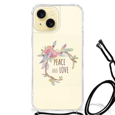 Apple iPhone 15 Stevig | Bumper Hoesje | Boho Text Apple iPhone 15 Stevig | Bumper Hoesje | Boho Text