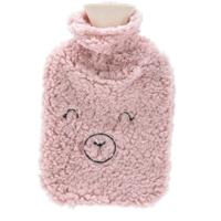 Warmwaterkruik - 2L - roze - kruik met hoes - big - dierenkruik
