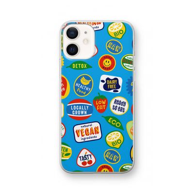 Fruitsticker: iPhone 12 Transparant Hoesje