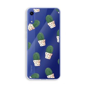 Cactusprint roze: Honor Play 8A Transparant Hoesje