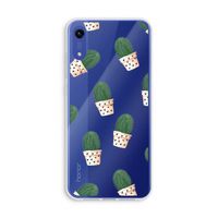 Cactusprint roze: Honor Play 8A Transparant Hoesje
